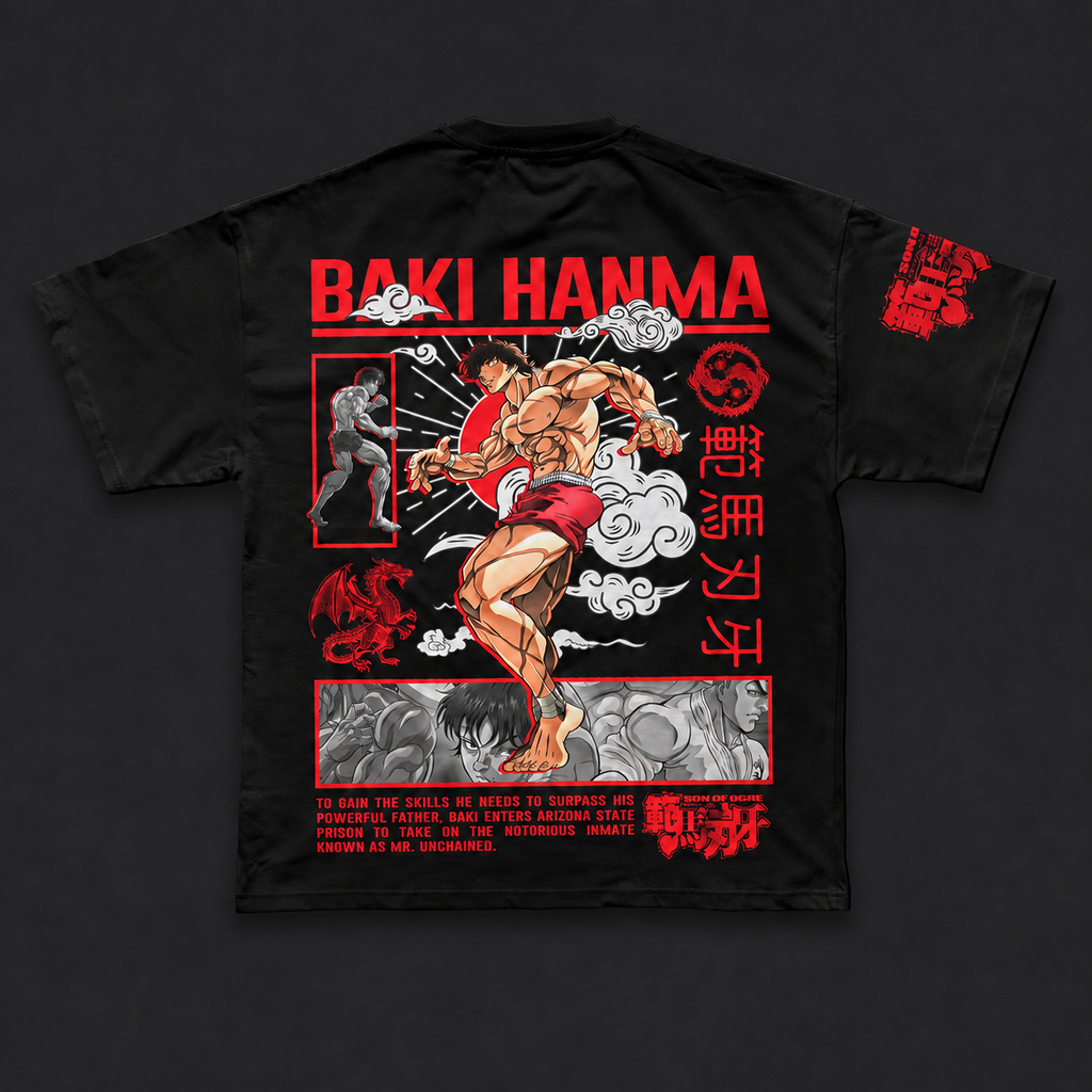 Remera Baki Hanma – Son of Ogre – espalda