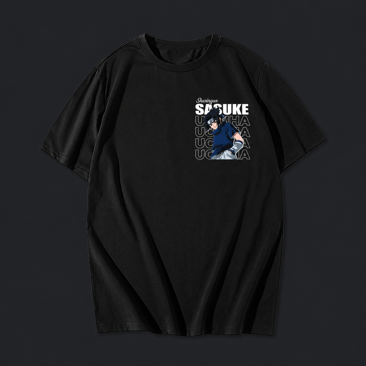 Remera Sasuke Uchiha – Avenger – frente