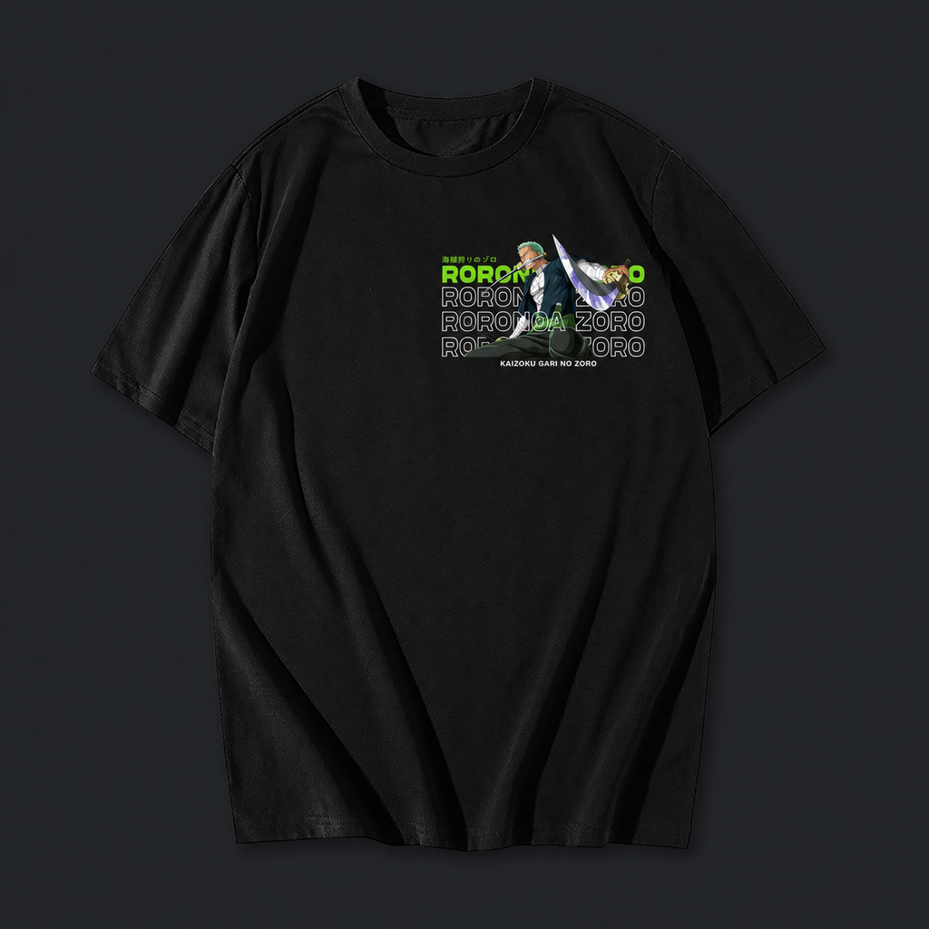 Remera Roronoa Zoro – Three Swords – frente